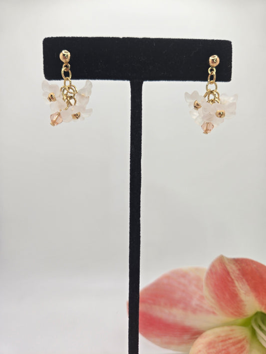 Floral Resin Drop Earrings