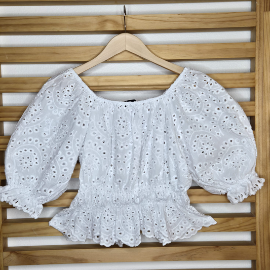Eyelet White Top