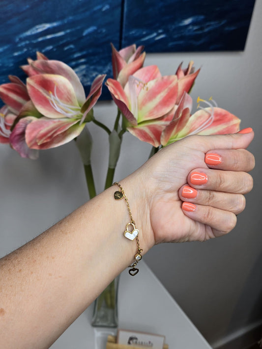 Hearts White Bracelet