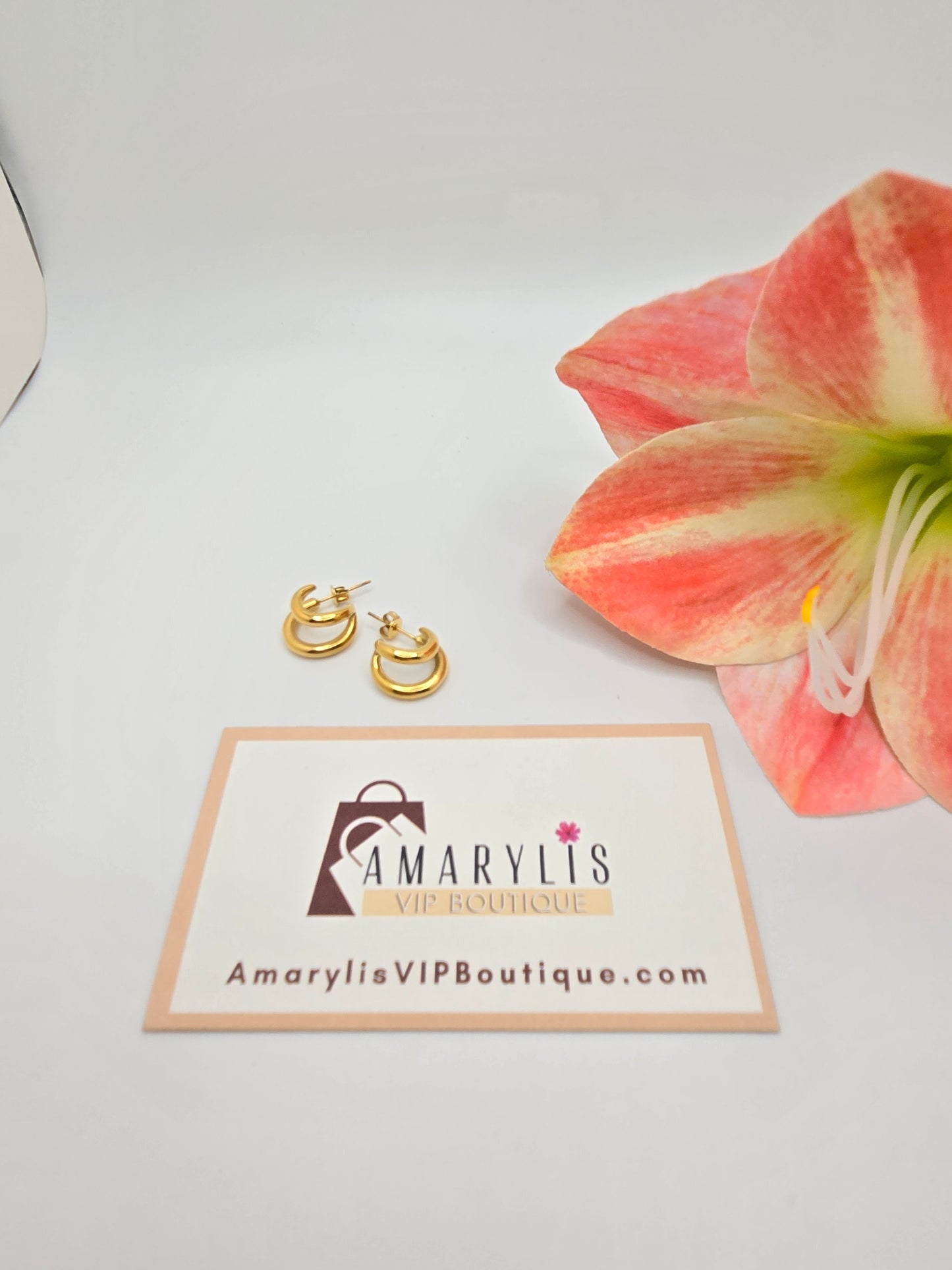 Tarnish-Resistant Double C Hoop Earrings
