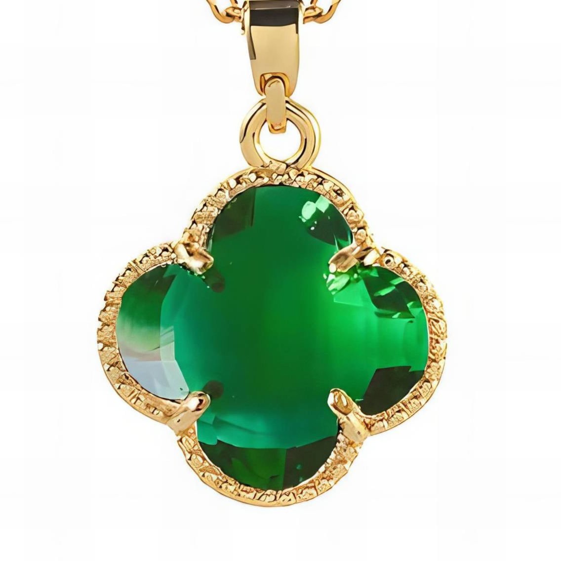 Four leaf Green Clover Necklace