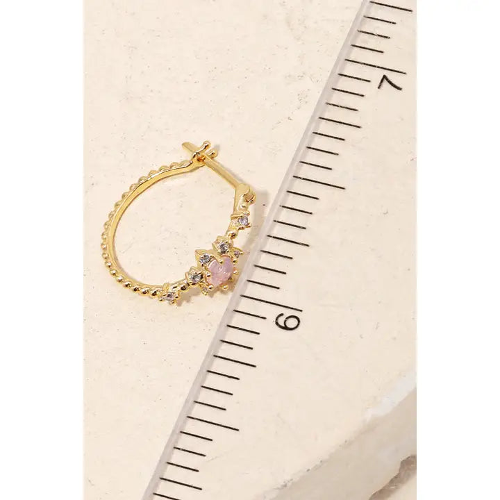 Twinkle Pave Star Mini Huggies