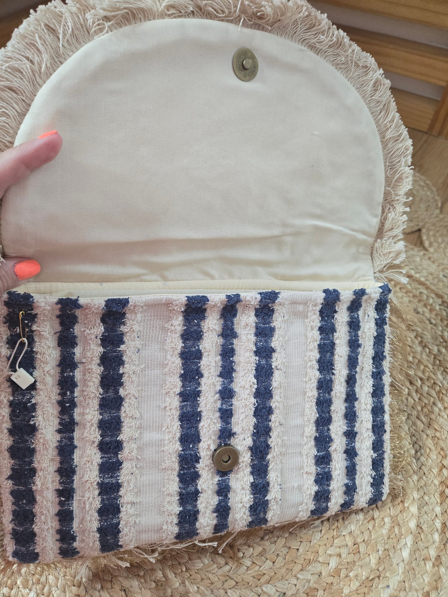 Beaded Mandala Fringe Clutch