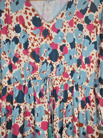 Printed Long Sleeve Maxi Dress