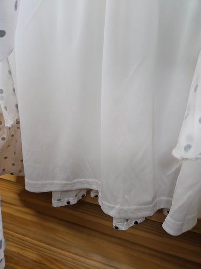 puff sleeve dress, polka dot dress, ruffle hem, front bow, lined dress, classic style, elegant outfit, feminine fashion, lightweight fabric, chic and timeless, amarylisvipboutique, boutiqueonline