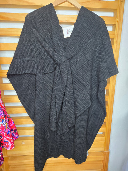 wrap, black wrap, boho accessories, layering piece, versatile style, one size, chic look, fall outfit, elegant touch