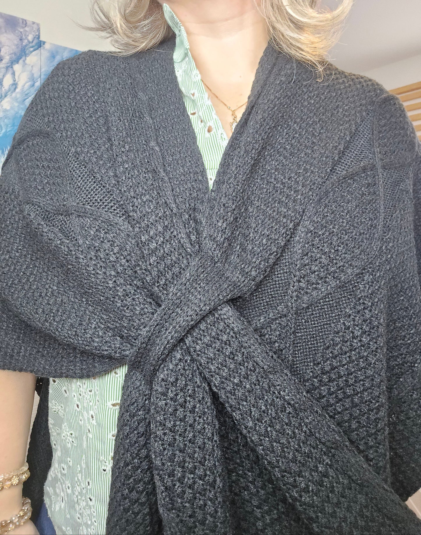 wrap, black wrap, boho accessories, layering piece, versatile style, one size, chic look, fall outfit, elegant touch