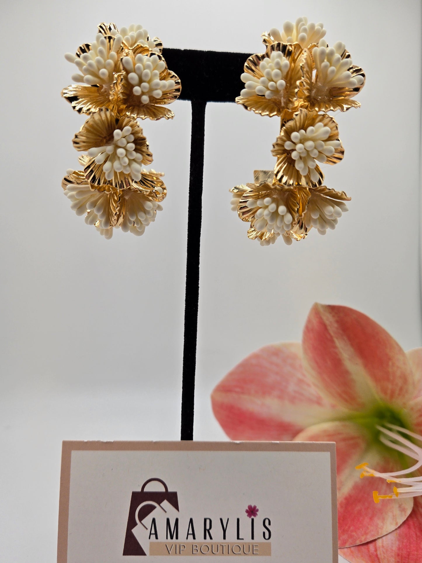 white earrings, floral hoops, statement earrings, boho jewelry, feminine accessories, spring jewelry, lightweight earrings