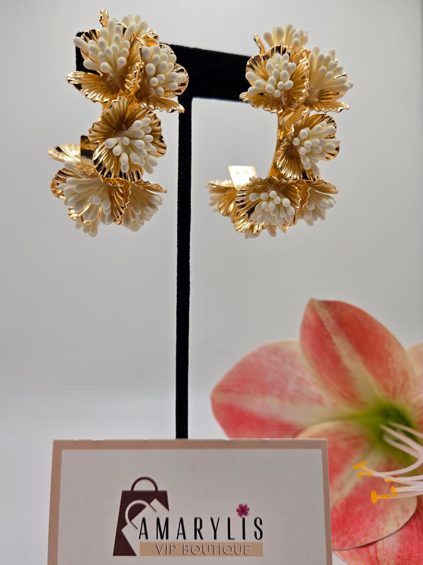 white earrings, floral hoops, statement earrings, boho jewelry, feminine accessories, spring jewelry, lightweight earrings