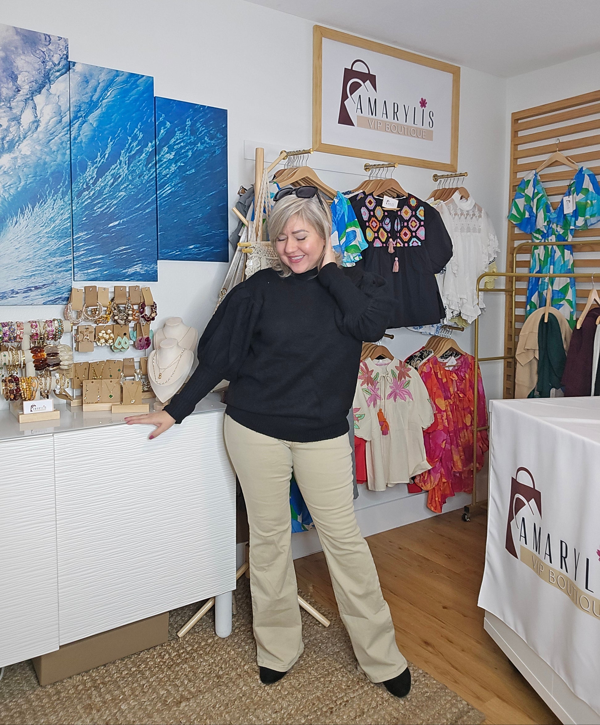 knit sweater, puff sleeve sweater, ribbed sweater, women’s knitwear, cozy fashion, everyday sweater, office outfit, casual chic, fall winter sweater, comfortable fashion
