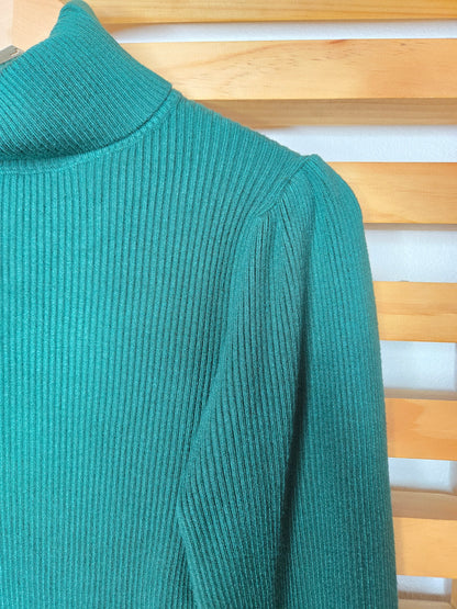 sweater, ribbed turtleneck, puff sleeves, pullover, soft knit, women's fashion, cozy sweater, fall fashion, winter wardrobe