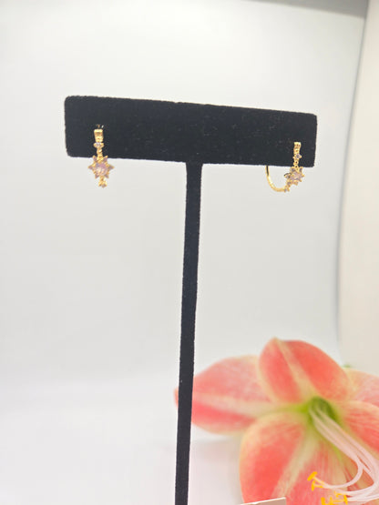 Twinkle Pave Star Mini Huggies