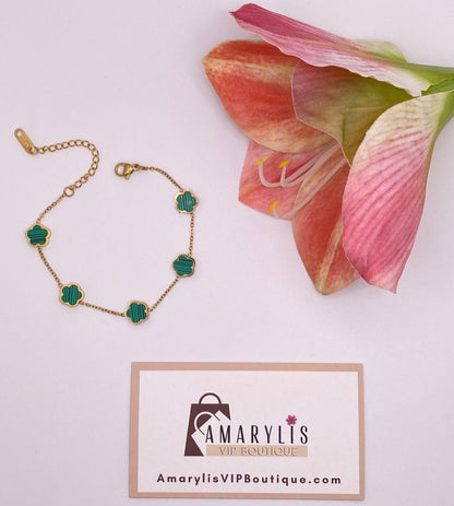 Green Flowers Bracelet