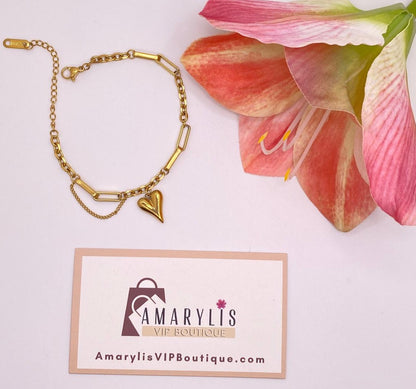 Heart Charm Bracelet