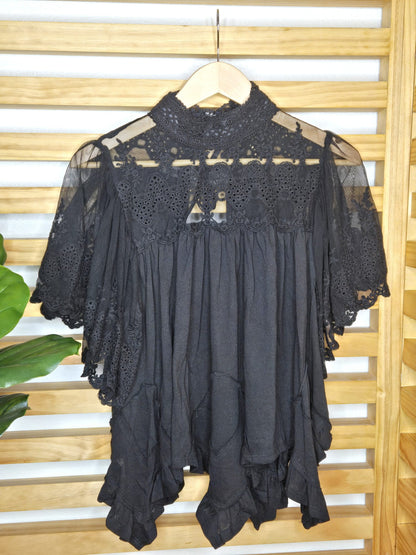 Boho Lace Trim Top
