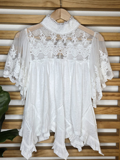 Boho Lace Trim Top