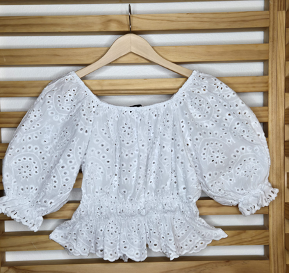 Eyelet White Top