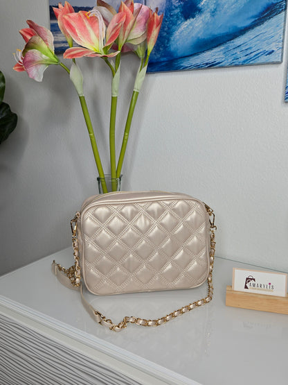 pearl bag, crossbody purse, quilted handbag, vegan leather, phone pocket, braided chain strap, compact bag, everyday style, diamond quilted, soft vegan leather, chic accessory, minimal style, boho touch, amarylisvipboutique
