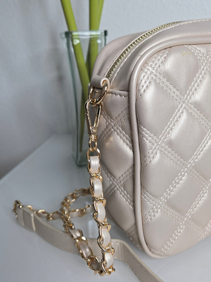 pearl bag, crossbody purse, quilted handbag, vegan leather, phone pocket, braided chain strap, compact bag, everyday style, diamond quilted, soft vegan leather, chic accessory, minimal style, boho touch, amarylisvipboutique, caroline hill