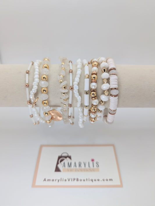 Amarylis VIp Boutique, bracelet, white gold elastic
