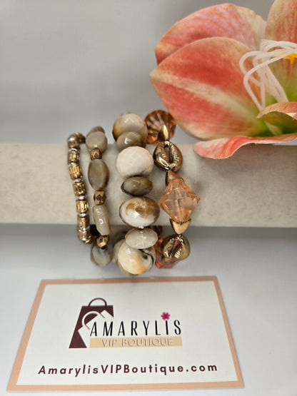 elegant jewelry, boho jewelry, glass bead bracelet, stackable bracelets, layered bracelets, women’s accessories, dainty jewelry, bracelet set, versatile jewelry, chic style
