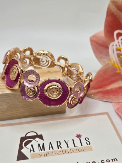 Vintage stretch bracelet
Abstract gold bracelet
Blue and pink accent jewelry
Stretchy bracelet for women
Comfortable gold-tone bracelet
Elastic bracelet for small wrists
Boho chic gold bracelet
Everyday vintage bracelet
Retro gold jewelry for women
Adjustable vintage bracelet
gift for her
