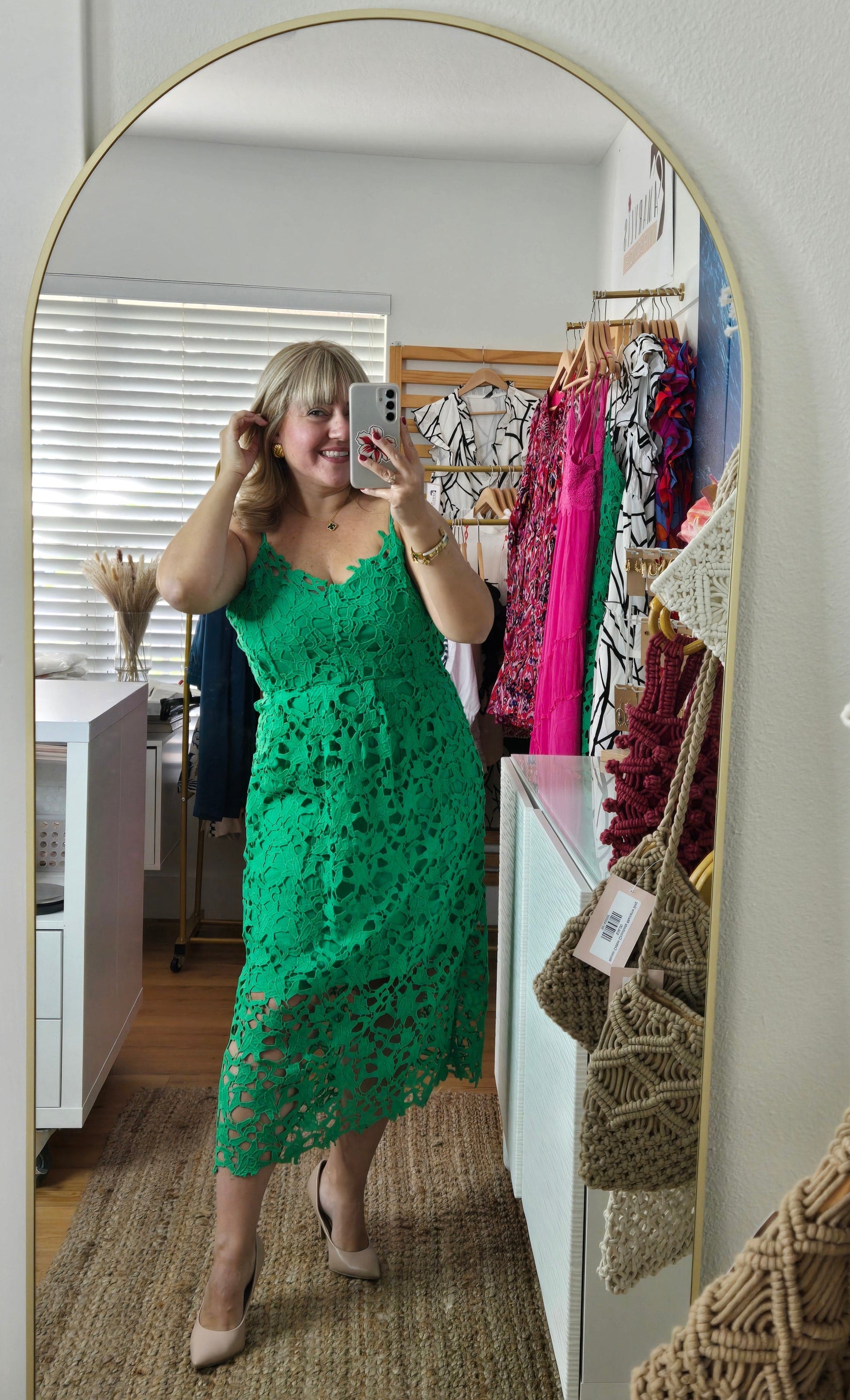 Crochet Lace Green Dress (Midi) Amarylis VIP Boutique Crochet Lace Green Dress (Midi) Amarylis VIP Boutique