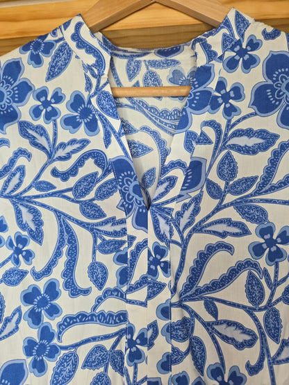 blue dress, floral print, puff sleeve dress, boho chic, casual dress, lined dress, dress with pockets, tiered dress, feminine style, vestido azul, vestido floral, vestido boho, mangas abullonadas, vestido con bolsillos, vestido forrado, vestido en capas, moda femenina, amarylisvipboutique