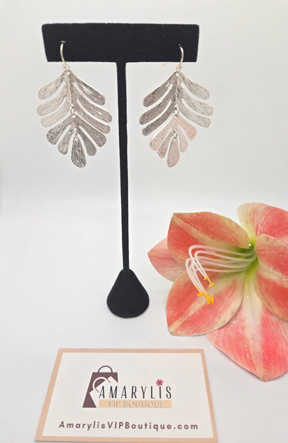 holiday sparkle, festive accessories, gift-worthy earrings, elegant holiday style, perfect Christmas gift, seasonal jewelry, timeless elegance, statement earrings, holiday outfit essentials, Christmas party style, special occasion earrings, stylish gift ideas, metallic leaf design, unique earrings, holiday glam