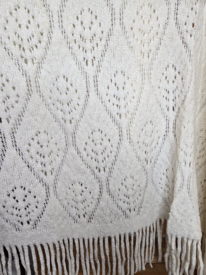 Fringe Ruana with Paisley Design