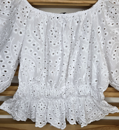 Eyelet White Top