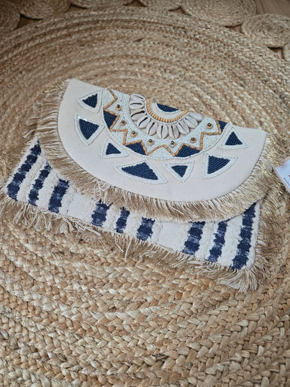 Beaded Mandala Fringe Clutch