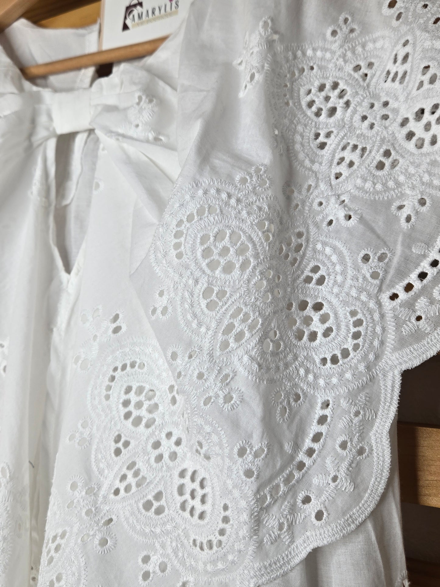 Butterfly Eyelet Lace Blouse