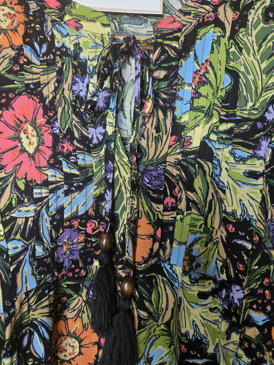 Floral Boho Peasant Blouse (PRE-ORDER)