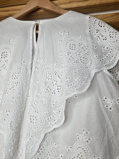 Butterfly Eyelet Lace Blouse