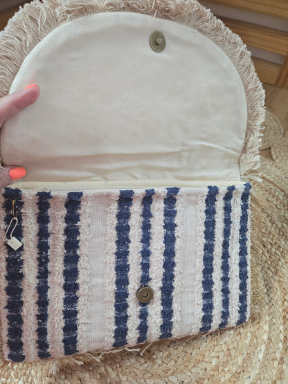 Beaded Mandala Fringe Clutch