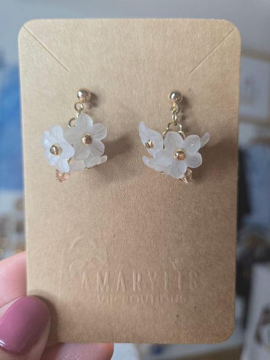 Floral Resin Drop Earrings